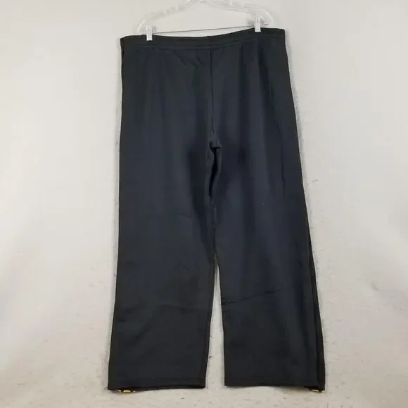 Polo Sport Ralph Lauren Pants Mens 2XL Black Yellow Snap Side Tearaway Track